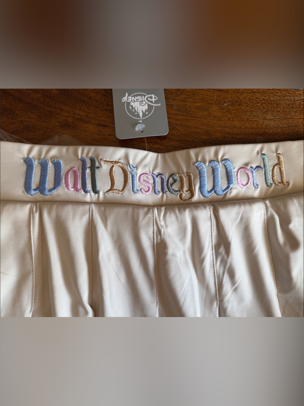 Her Universe Cream Circle Skirt with Pastel Blue, Pink & Lavender Stripes - Picture 4 of 7